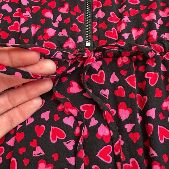 TORRID‎ Red Heart Pattern Tied Empire Waist Tunic Dress Zipper Detail Plus Sz 4X - Picture 7 of 15